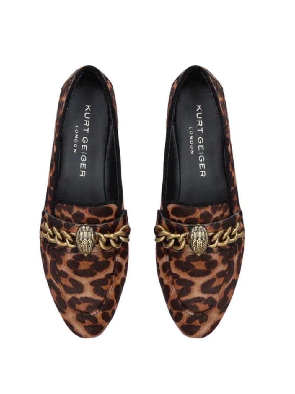 NWOT KURT GEIGER LONDON Chelsea Loafer Leopard Print Loafers size 8.5